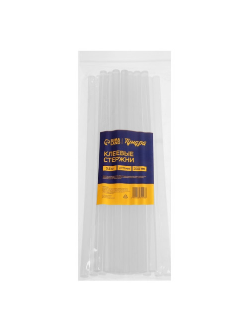 Стержни клеевые ТУНДРА, 11×300 мм, 0.5 кг (18 шт.)