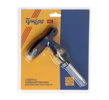 Отвертка комбинированная ТУНДРА ВДОМ, 3 в 1, реверс, 2К рукоятка, PH2/SL6×75-110 мм