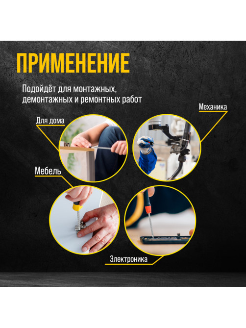 Сменное жало для отвертки ТУНДРА, CrV, двухстороннее, PZ1 - PZ2, 160 мм