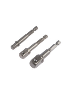 Набор адаптеров для торцевых головок ТУНДРА, сталь CrV, 1/2×75, 3/8 и 1/4