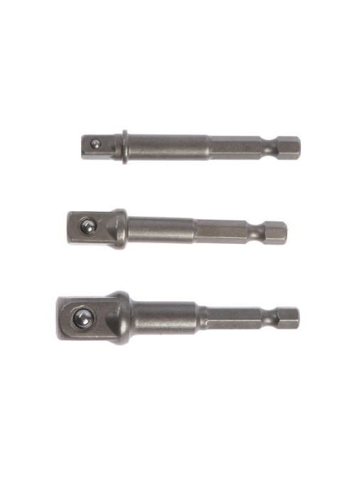 Набор адаптеров для торцевых головок ТУНДРА, сталь CrV, 1/2×75, 3/8 и 1/4
