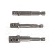 Набор адаптеров для торцевых головок ТУНДРА, сталь CrV, 1/2×75, 3/8 и 1/4