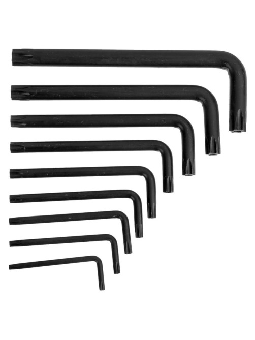 Набор ключей ТУНДРА black, TORX Tamper, CrV, TT10 - TT50, 9 шт.