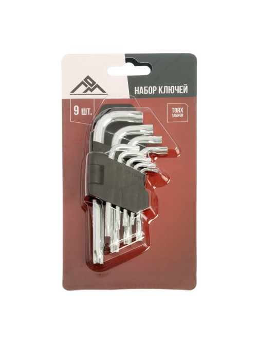 Набор ключей ЛОМ, TORX Tamper, TT10 - TT50, 9 шт.