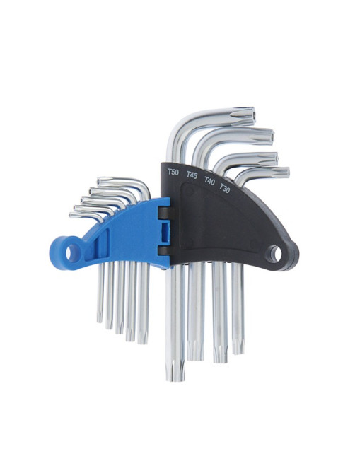 Набор ключей ТУНДРА, TORX Tamper, CrV, TT10 - TT50, 9 шт.