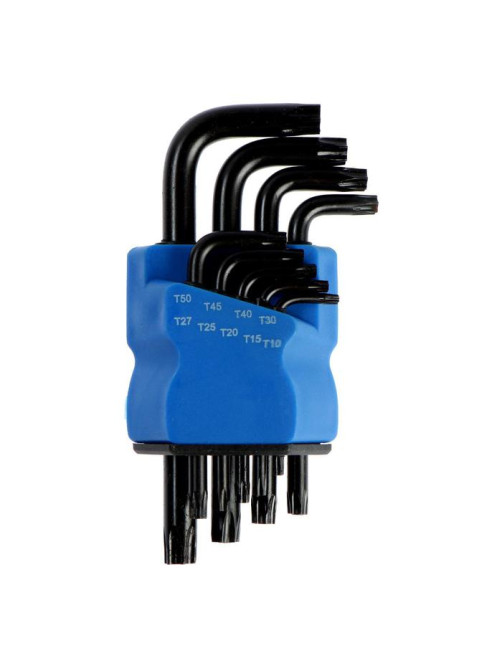 Набор ключей ТУНДРА black, TORX Tamper, CrV, TT10 - TT50, 9 шт.