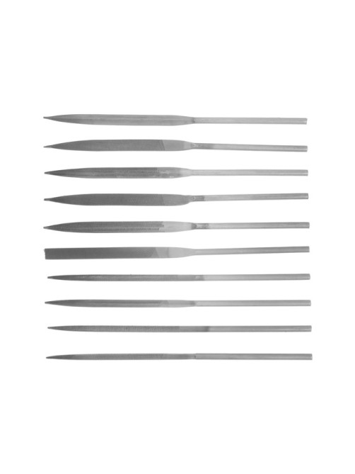 Набор надфилей ЛОМ, металлические рукоятки, 70×160×4 мм, 10 шт.