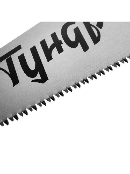 Ножовка по дереву ТУНДРА, 2К рукоятка, 3D заточка, каленый зуб, 7-8 TPI, 450 мм