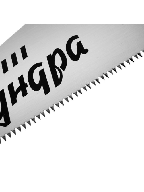 Ножовка по дереву ТУНДРА, 2К рукоятка, 2D заточка, каленый зуб, 7-8 TPI, 350 мм