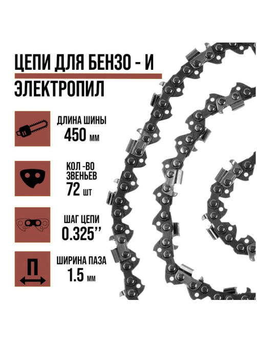 Цепь для бензопилы ЛОМ, 18