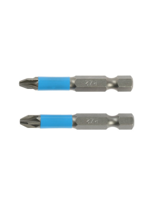 Биты ТУНДРА, намагниченные, сталь S2, PZ2×50 мм, 2 шт.