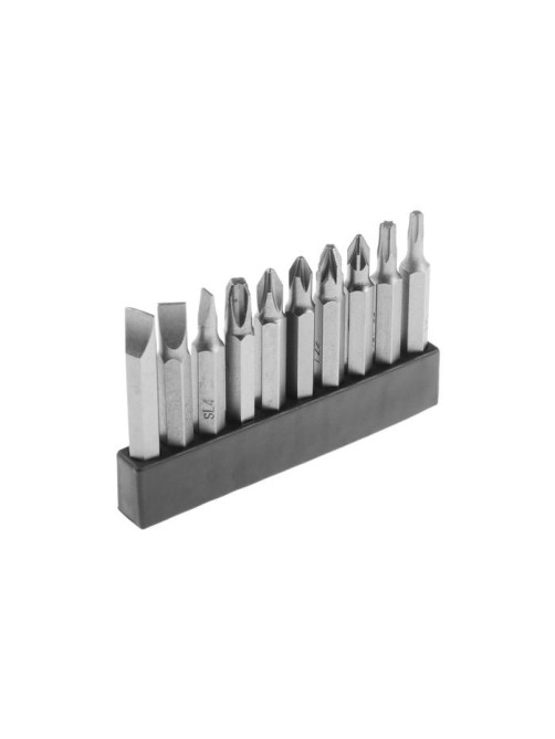Набор бит ТУНДРА, сталь CrV, PH, PZ, SL, Torx × 50 мм, 10 шт.