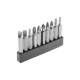 Набор бит ТУНДРА, сталь CrV, PH, PZ, SL, Torx × 50 мм, 10 шт.