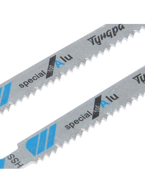 Пилки для лобзиков ТУНДРА, по металлу, HSS, 50/75×3 мм, 2 шт.
