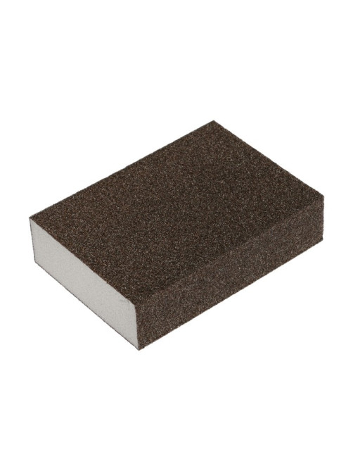 Губка абразивная шлифовальная ТУНДРА, твердая, 100×70×25 мм, P80