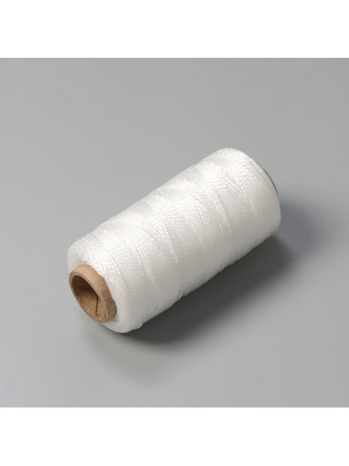 Нить крученая Доляна, 2-х прядная, ПП, d=1.3 мм, 200 м, белая