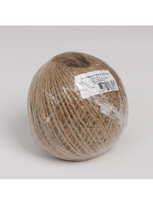 Шпагат джутовый Доляна, двухниточный, 1.12 текс, 200 м