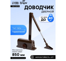 Доводчик дверной ТУНДРА d=40BR, до 40 кг, коричневый