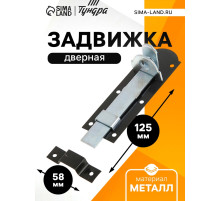 Задвижка дверная, 12.5 см, 2.5 мм, плоская, оцинкованная, крашеная