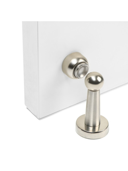 Упор дверной магнитный UM401SN, цвет никель