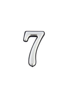 Цифра дверная 7, пластиковая, цвет хром, клеевая основа