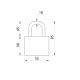 Замок навесной LOCKLAND, 50 мм, влагозащищенный, короткая дужка, 2 ключа, цвет черный
