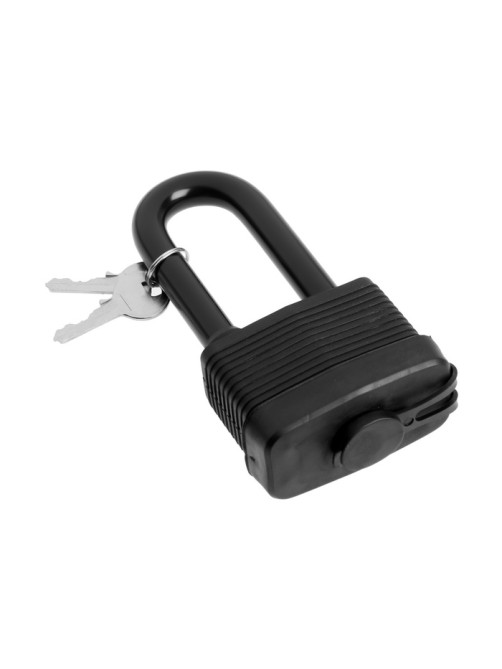 Замок навесной LOCKLAND, 65 мм, влагозащищенный, длинная дужка, 2 ключа, цвет черный