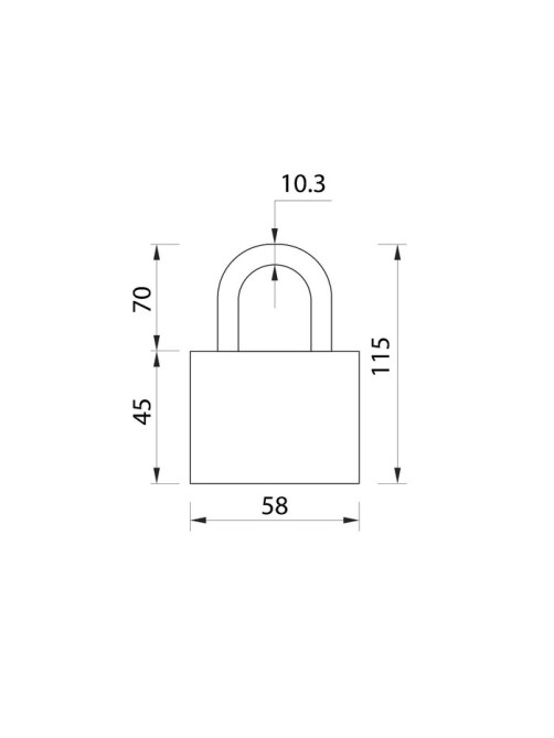 Замок навесной LOCKLAND, 50 мм, влагозащищенный, длинная дужка, 2 ключа, цвет черный