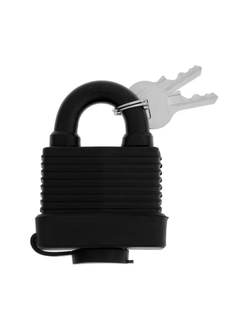 Замок навесной LOCKLAND, 50 мм, влагозащищенный, короткая дужка, 2 ключа, цвет черный