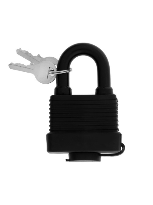 Замок навесной LOCKLAND, 50 мм, влагозащищенный, короткая дужка, 2 ключа, цвет черный