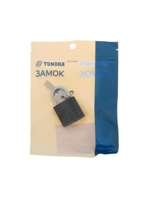 Замок навесной ТУНДРА 32 мм, 3 ключа, подвес