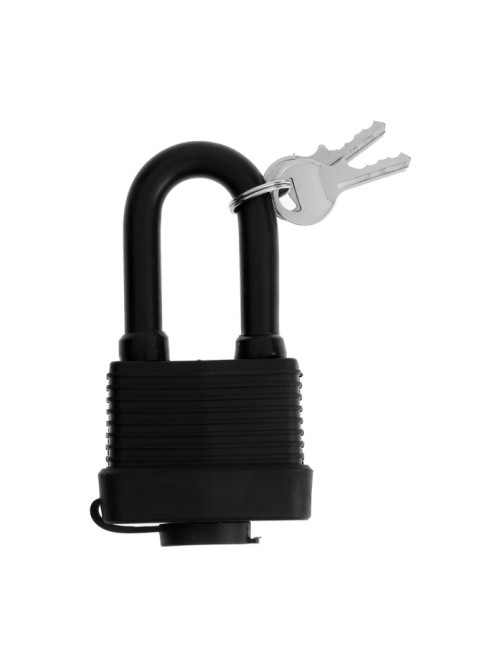 Замок навесной LOCKLAND, 50 мм, влагозащищенный, длинная дужка, 2 ключа, цвет черный