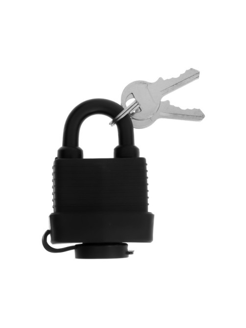 Замок навесной LOCKLAND, 40 мм, влагозащищенный, короткая дужка, 2 ключа, цвет черный