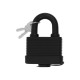 Замок навесной LOCKLAND, 65 мм, влагозащищенный, короткая дужка, 2 ключа, цвет черный