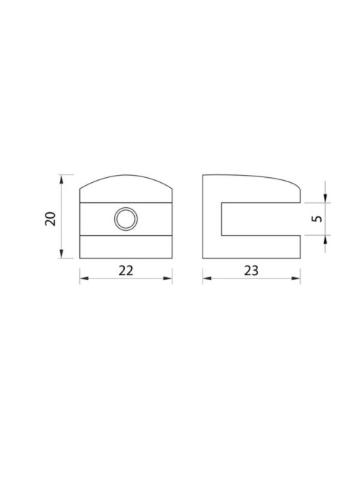 Полкодержатель P110GP, 22×23×20 мм, 4 шт. в наборе, цвет золото