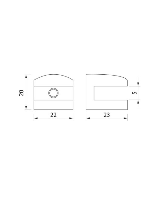 Полкодержатель P110CP, 22×23×20 мм, 4 шт. в наборе, цвет хром