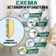 Кронштейн складной для столов и полок ТУНДРА, 2 шт., длина 250 мм, сталь черный