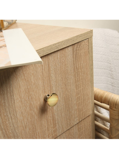 Ручка кнопка мебельная LIGHT PK036GP (Md=112GP), цвет золото