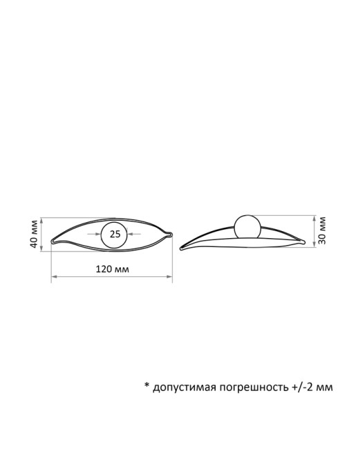 Ручка-кнопка CAPPIO RK134, мебельная, цвет графит/золото