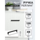 Ручка-скоба CAPPIO SQUARE RSC007, алюминий, м/о 128 мм, цвет черный