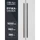 Ручка-скоба CAPPIO RSC021, алюминий, м/о 960 мм, цвет черный