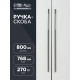 Ручка-скоба CAPPIO RSC023, алюминий, м/о 768 мм, цвет черный