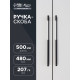 Ручка-скоба CAPPIO RSC020, алюминий, м/о 480 мм, цвет черный