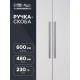 Ручка-скоба CAPPIO RSC021, алюминий, м/о 576 мм, цвет графит