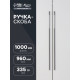 Ручка-скоба CAPPIO RSC023, алюминий, м/о 960 мм, цвет черный