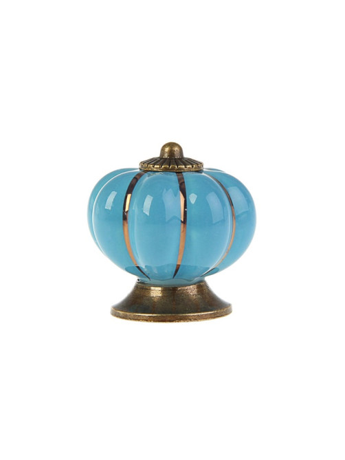 Ручка-кнопка Ceramics 001, керамическая, синяя