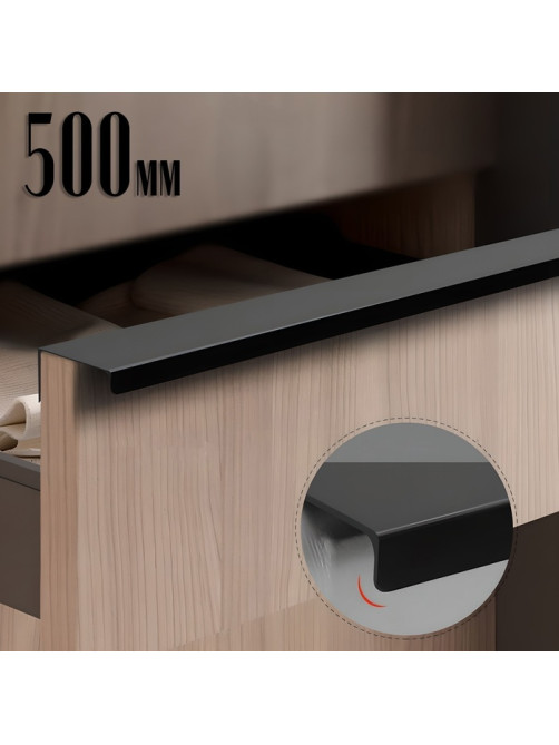 Ручка профильная CAPPIO RT001BL, L=500 мм, м/о 288 мм, цвет черный