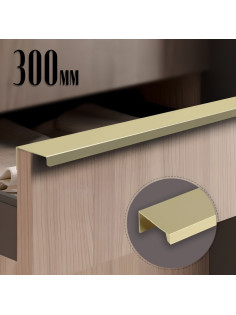 Ручка CAPPIO RT001AU, L=300 мм, м/о 224 мм, цвет сатиновое золото