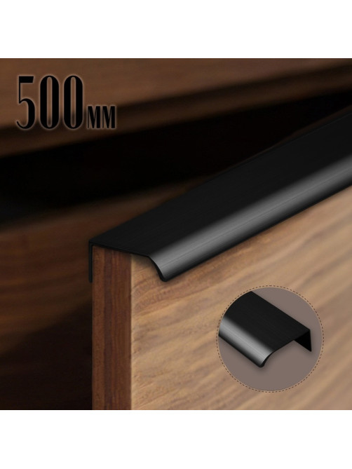 Ручка торцевая CAPPIO RT002BL, L=500 мм, м/о 288 мм, цвет черный