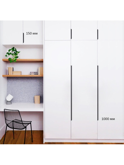 Ручка торцевая CAPPIO RT002BL, L=150 мм, м/о 128 мм, цвет черный